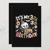 Skelet verjaardag 3 oktober Halloween peuter Kaart (Voorkant / Achterkant)