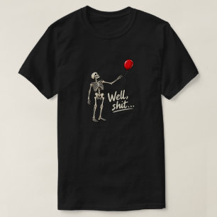 Skelet Verloren Ballon, Donkere Humor Halloween T-shirt