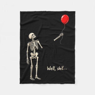 Skelet Verloren Ballon Spul Grappige Uitspraak Quo Fleece Deken