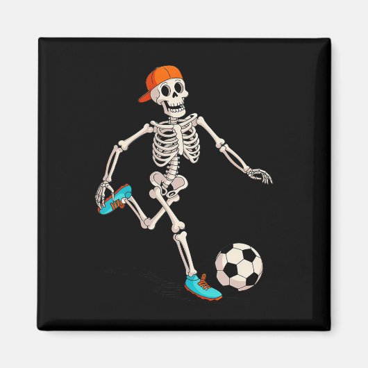 Skelet Voetbal Halloween Kostuum Magneet (Voorkant)