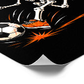 Skelet voetbal halloween kostuum poster (Hoek)