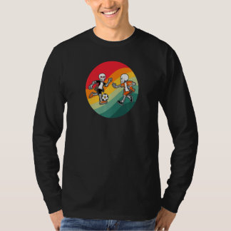 Skelet Voetbal Halloween Spoken T-shirt