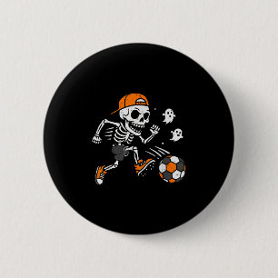 Skelet Voetbal Pompoen Halloween Kostuum Jongens T Ronde Button 5,7 Cm