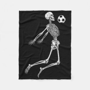Skelet Voetbalspeler Borst Ll Midden in de Lucht S Fleece Deken