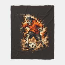 Skelet Voetbalspeler Streetwear Cartoon – Dyna Fleece Deken