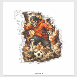 Skelet Voetbalspeler Streetwear Cartoon – Dyna Sticker