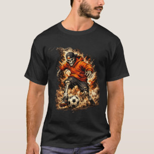 Skelet Voetbalspeler Streetwear Cartoon – Dyna T-shirt