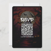 Skelet Volwassen Halloween Enge Cocktail Party Kaart (Achterkant)