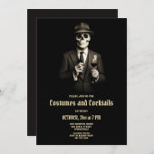 Skelet Volwassen Halloween Invitation Feestdagenkaart (Voorkant / Achterkant)