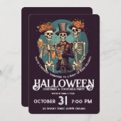 Skelet Volwassen Halloween Kostuum Cocktail Party Kaart (Voorkant / Achterkant)