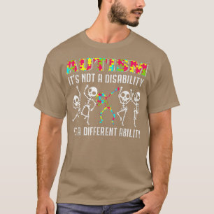 Skelet voor autistisch gebruik geen verschil in ha t-shirt