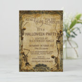 skelet voor je halloween party kaart (Staand voorkant)