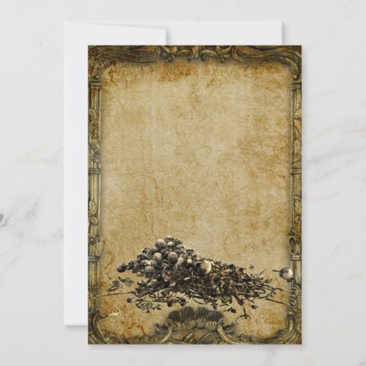  skelet voor je halloween party kaart (Achterkant)