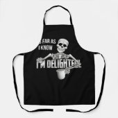 Skelet voor zover ik weet ben ik heerlijk sarcasme schort (Voorkant)