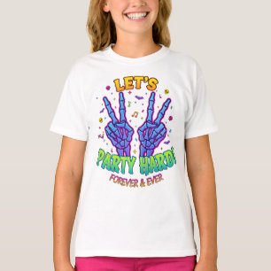 Skelet vredesteken shirt Halloween-feestmode