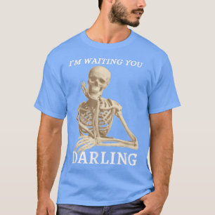 skelet wachttijd liefde botliefde skeletmetaal t-shirt