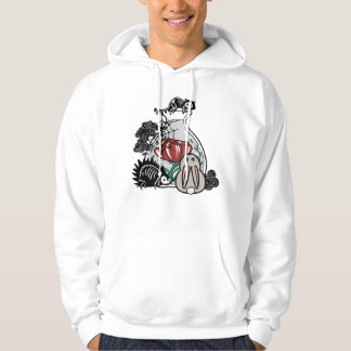 Skelet Wasbeer & Egel Goth Kunst Hoodie