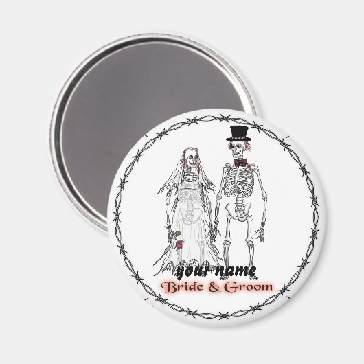 Skelet Wedding magneet (Voorkant / Achterkant)