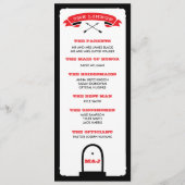 Skelet Wedding Program - Zwart en Rood Programmakaart (Achterkant)