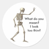 Skelet wuivend te dunne Sticker (Voorkant)