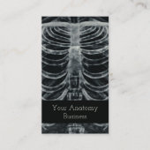 Skelet Xray Rib kooi  Witte Gothic Visitekaartje (Voorkant)