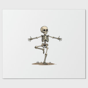 Skelet Yoga � Grappig Halloween Fitness Shirt Cadeaupapier
