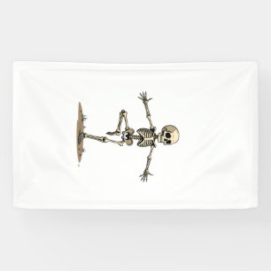 Skelet Yoga � Grappig Halloween Fitness T-shirt Spandoek