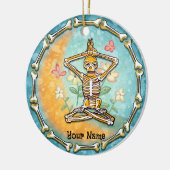 Skelet Yoga Keramisch Ornament (Links)