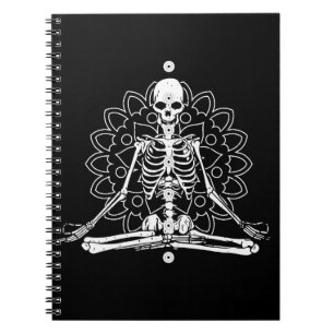 Skelet Yoga Mediteren Halloween Cadeau voor Yoga Notitieboek