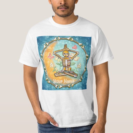 Skelet Yoga T-shirt (Voorkant)
