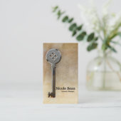 Skelet Zeer belangrijke Vintage Op Antiek Visitekaartje (Staand voorkant)