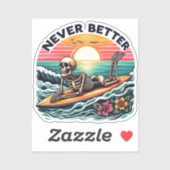 Skelet Zomervibes - Nooit Beter (2) Sticker (Vel)