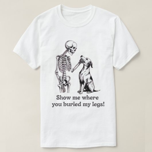 Skelet zonder benen t-shirt (Design voorkant)