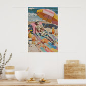 Skelet Zonnebaden Print Whimsigoth Summerween (Keuken)