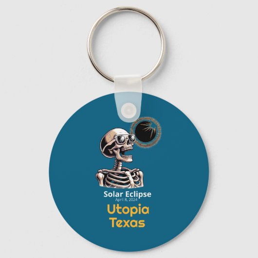 Skelet Zonsverduistering Utopia Texas Sleutelhanger (Voorkant)