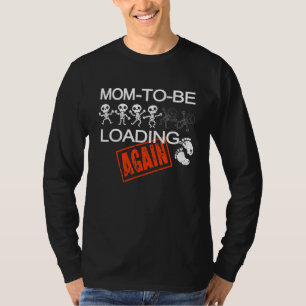 skelet zwangerschap halloween moeder laden verwach t-shirt