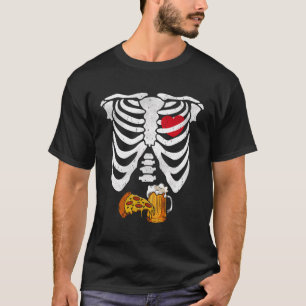 Skelet Zwangerschap Pregnant Couple Halloween Cost T-shirt