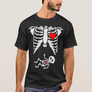 Skelet Zwangerschap Shirt Baby X-Ray Halloween Pre