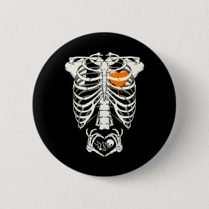 Skelet Zwangerschapsaankondiging Nieuwe Moeder Hal Ronde Button 5,7 Cm