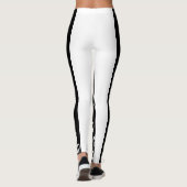 skelet zwarte witte leggings tiener lang (Achterkant)