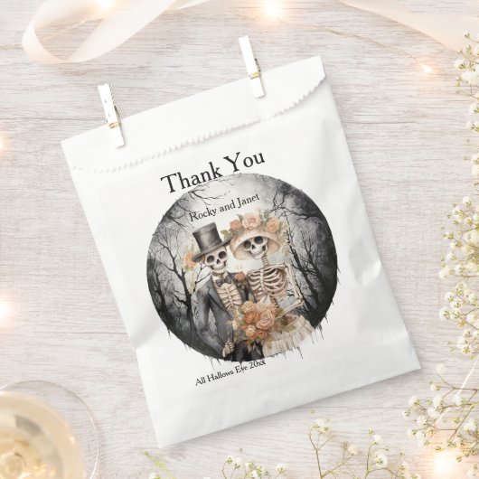 Skeletaal Paar Bedankt Bedankzakje (Geknipt)