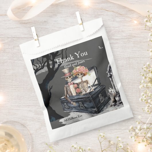 Skeletaal Paar Bedankt Bedankzakje (Geknipt)