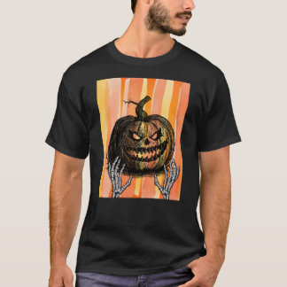 Skeletachtige handen reiken naar een sinistere Jac T-shirt