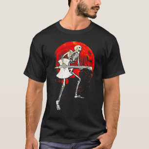 Skeletafspeelgitaar Elektrisch Akoestische hemel T-shirt