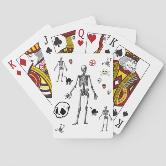 Skeletafspeelkaartdeck Speelkaarten (Achterkant)
