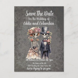 Skeletal Couple Save the Date Briefkaart