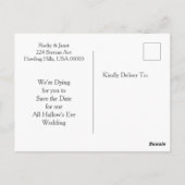 Skeletal Couple Save the Date Briefkaart (Achterkant)