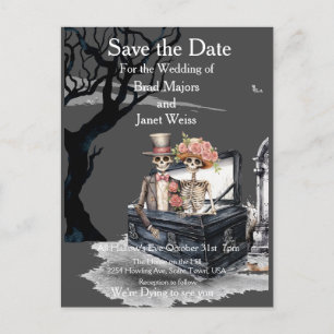 Skeletal Couple Save the Date Briefkaart