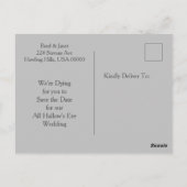 Skeletal Couple Save the Date Briefkaart (Achterkant)