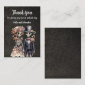 Skeletal koppel dank u notitiekaartje (Voorkant / Achterkant)